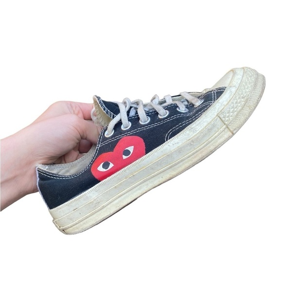 Commes Des Garçons Converse Low Sneakers Size 7 - Picture 2 of 15